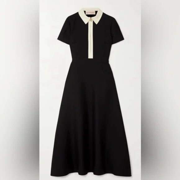 VALENTINO GARAVANI Wool and silk-blend crepe midi dress 38 - Picture 6 of 7